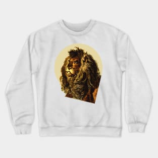 vintage lion drawing Crewneck Sweatshirt